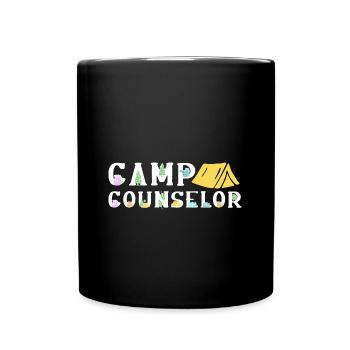 Zeltlager Leiter Sommercamp - Tasse einfarbig - Schwarz - Vorne