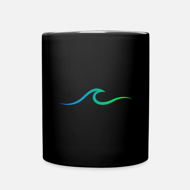 Welle wave Surfen - Tasse einfarbig - Schwarz
