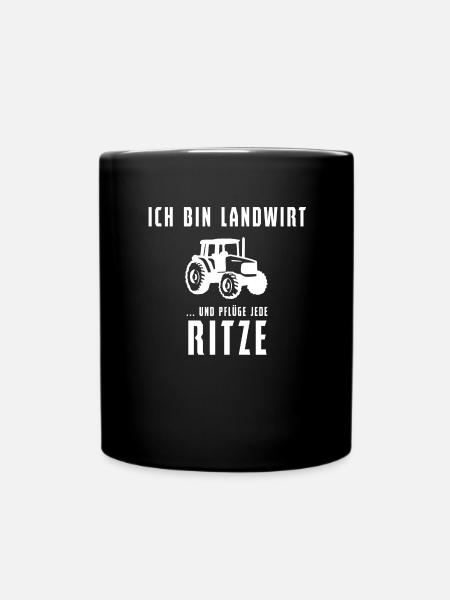 I am a farmer and plow every crack Bauer - Full Colour Mug - black