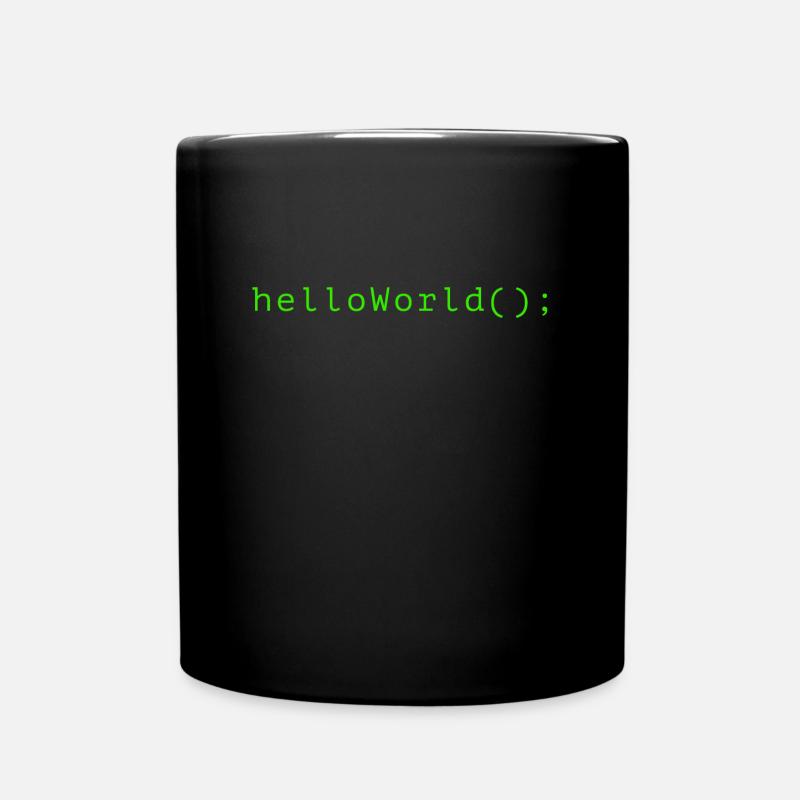 Code de programme HelloWorld Codage Informatik - Mug uni - noir