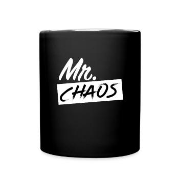 Man Mr. Chaos Funny Crazy JGA Gift - Full Colour Mug - black - Front