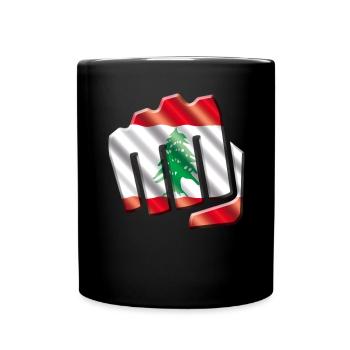 Libanon - Tasse einfarbig - Schwarz - Vorne