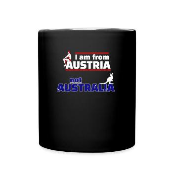 I am from Austria not Australia - musicmaker12 - Full Colour Mug - black - Front