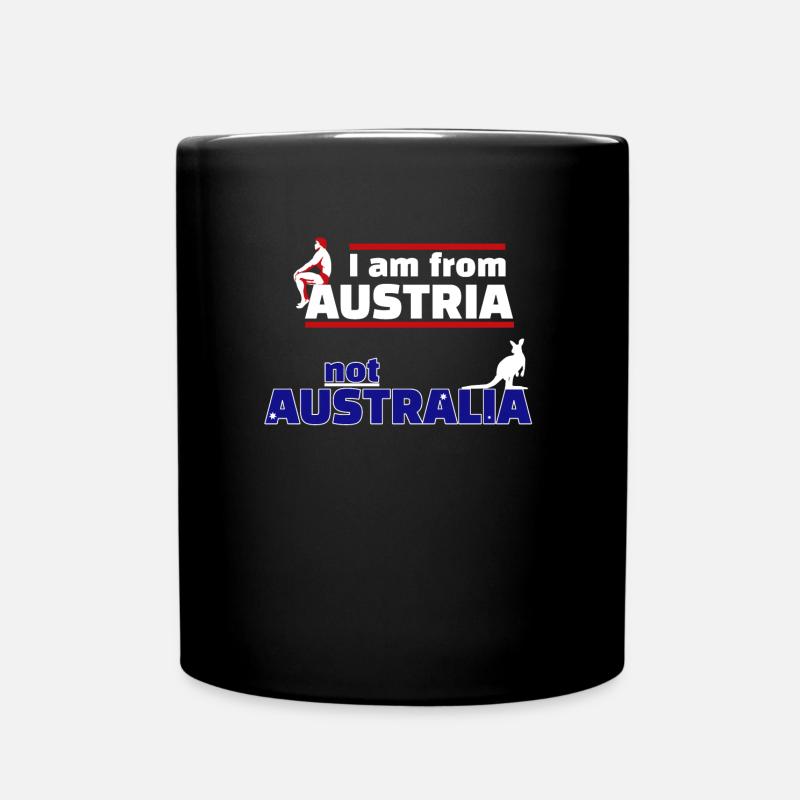 I am from Austria not Australia - musicmaker12 - Tasse einfarbig - Schwarz