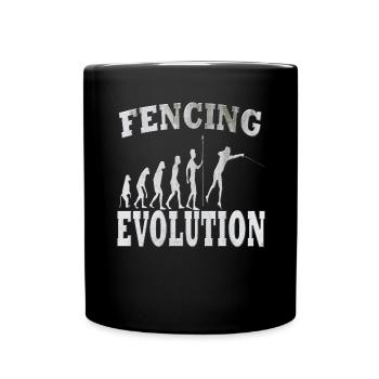 Fechten - Tasse einfarbig - Schwarz - Vorne