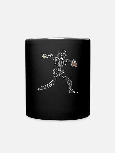 Baseball Pitcher Skelett - Tasse einfarbig - Schwarz