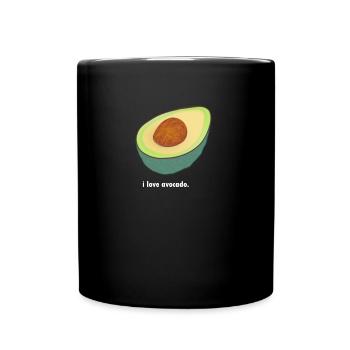 J'aime l'avocat - Mug uni - noir - Devant