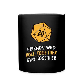 Gamer Best Friends RPG D20 Gift - Full Colour Mug - black - Front