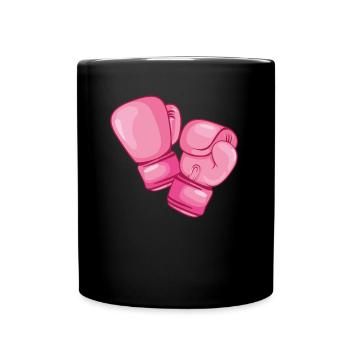 Boxing Fist Fight Pink Boxing Punch Gift - Full Colour Mug - black - Front