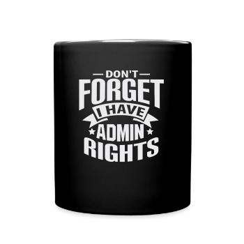 Technicien en informatique Cadeaux pour les droits d'administration - Mug uni - noir - Devant