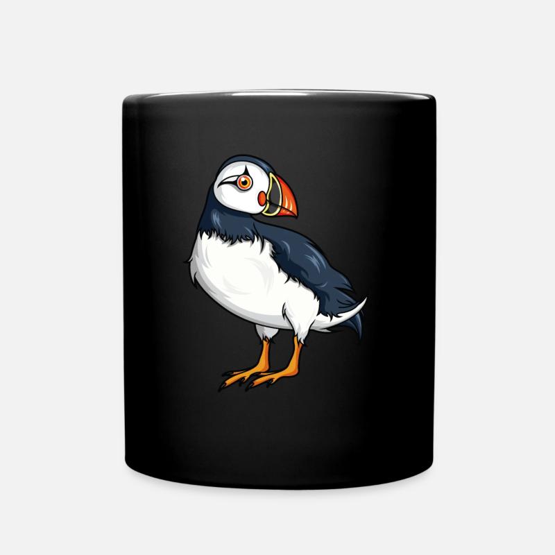 Island Flagge Papageientaucher Geschenk - Tasse einfarbig - Schwarz