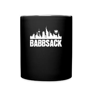 Babbsack Hesse Hessisch Dialekt Frankfurt Geschenk - Tasse einfarbig - Schwarz - Vorne