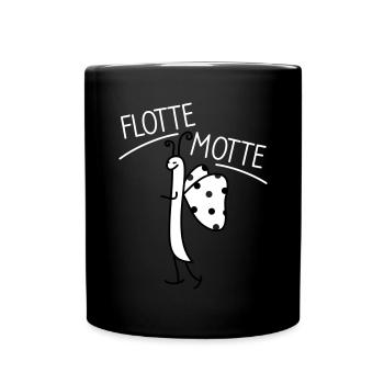 flotte Motte - Tasse einfarbig - Schwarz - Vorne