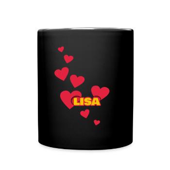 I love lisa - Full Colour Mug - black - Front
