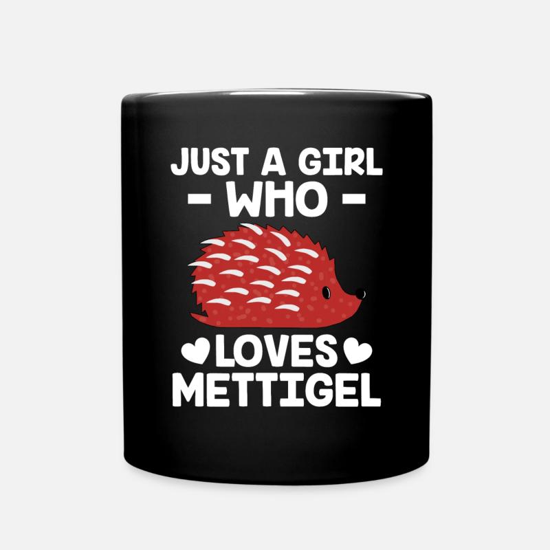 Mettigel Hackepeter Mett - Tasse einfarbig - Schwarz