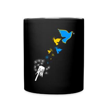Ukraine - Tasse einfarbig - Schwarz - Vorne