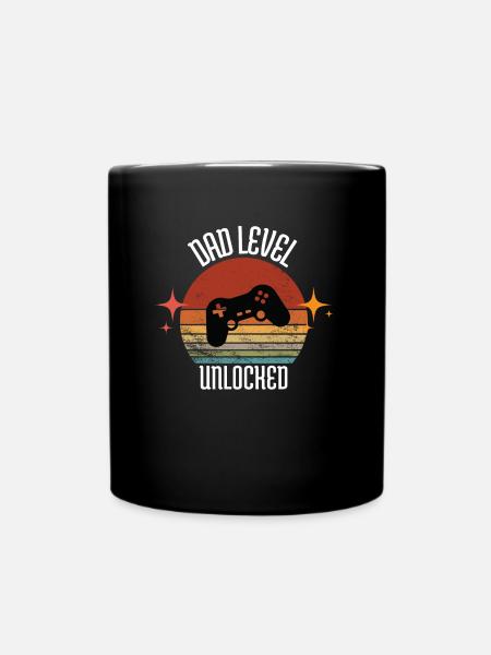 Dad level unlocked. Level papa débloqué - Mug uni - noir