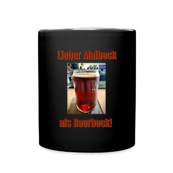 Maibock statt Baerbock - Spaßgeschenk! - Tasse einfarbig - Schwarz - Vorne