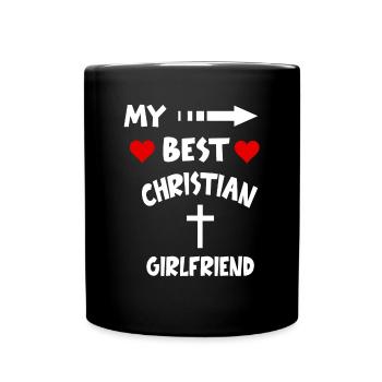 Meilleur ami Religion Christianisme Chrétien BFF - Mug uni - noir - Devant