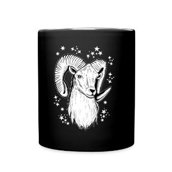 Astrologie Bélier Anniversaire - Mug uni - noir - Devant