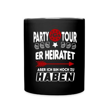 Jga Er heiratet Aber ich bin noch zu haben Ledig - Tasse einfarbig - Schwarz - Vorne
