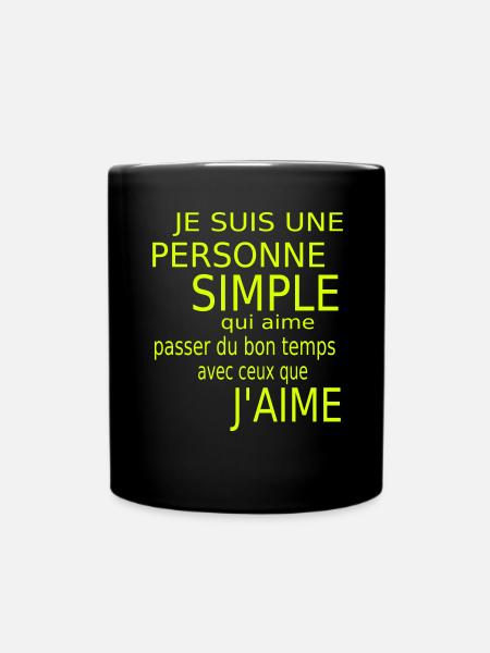 Message drôle / texte drôle / phrase drôle - Mug uni - noir