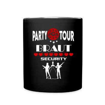 Jga Braut Security Sicherheit Security Brautpaar - Tasse einfarbig - Schwarz - Vorne