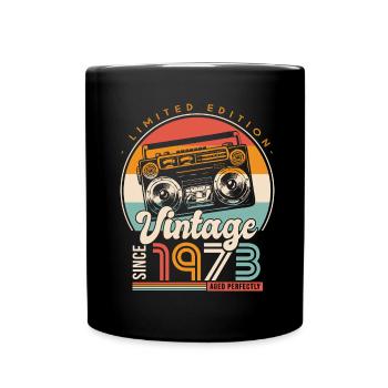 vintage since 1973 cadeau anniversaire 50 ans - Mug uni - noir - Devant