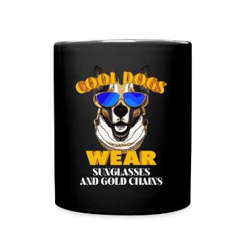 Drôle d’amoureux des chiens disant - Mug uni - noir - Devant