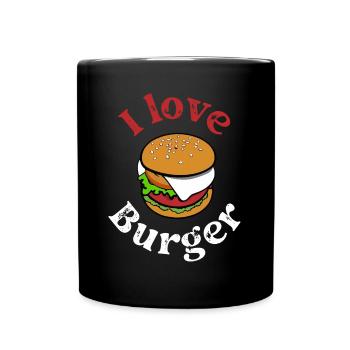 J’adore les hamburgers - Burger lover - Mug uni - noir - Devant