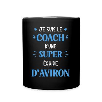Coach super equipe de Aviron - Mug uni - noir - Devant