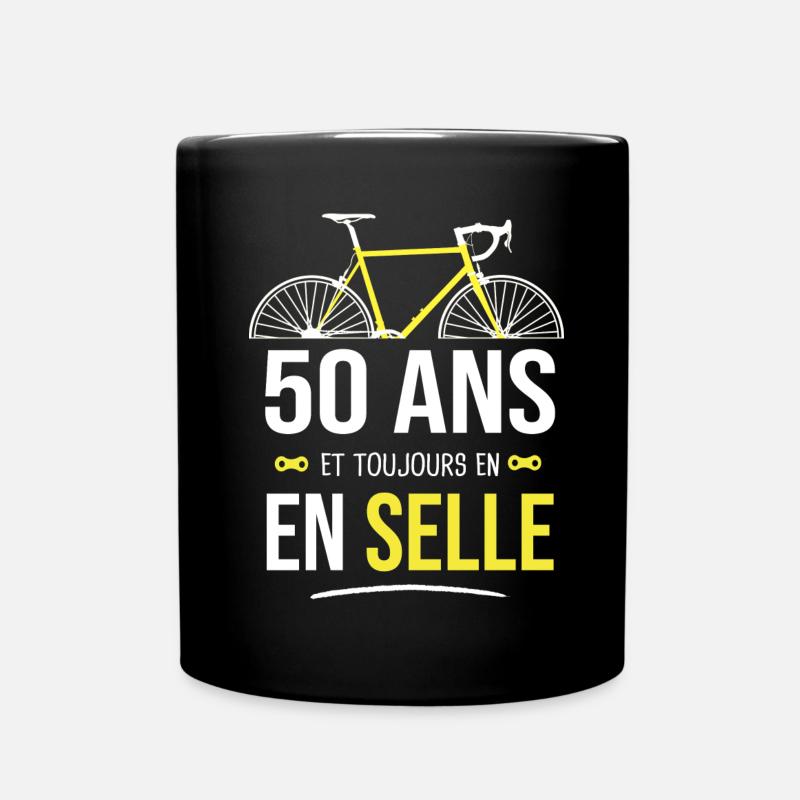 50 ans anniversaire vélo 50 ans cadeau cycliste - Mug uni - noir