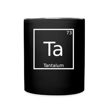 Ta Name Vorname Chemie Periodensystem Elemente - Tasse einfarbig - Schwarz - Vorne