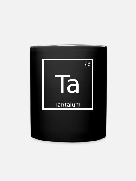Ta Name First Name Chemistry Periodic Table Elements - Full Colour Mug - black