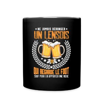 Cadeau lensois football drôle Lens - Mug uni - noir - Devant