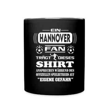 Fußball Fan Fussballverein Hannover - Tasse einfarbig - Schwarz - Vorne