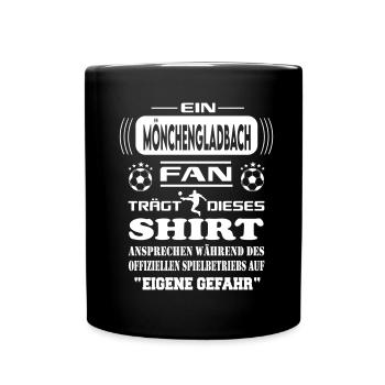 Fußball Fan Fussballverein Mönchengladbach - Tasse einfarbig - Schwarz - Vorne