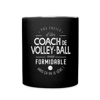 Coach Volleyball formidable entraineur volle - Mug uni - noir - Devant