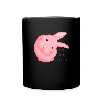 Es ist nur eine Phase, Hase! Minimal Rosa - Tasse einfarbig - Schwarz - Vorne