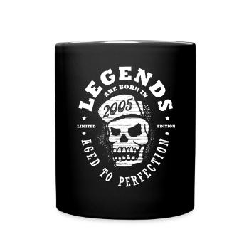 2005 18 years anniversary Majority skull crane - Full Colour Mug - black - Front