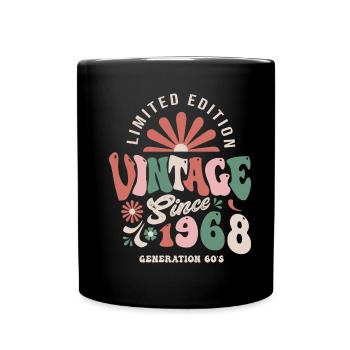 1968 Anniversaire 1968 vintage - Mug uni - noir - Devant
