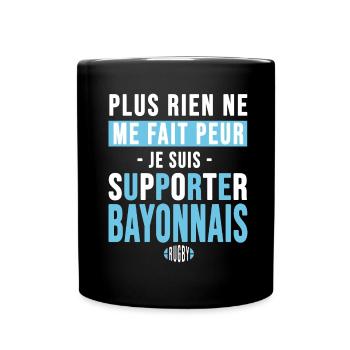 Rugby Bayonne cadeau supporter bayonnais - Mug uni - noir - Devant