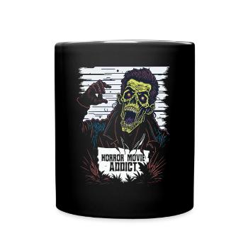 Zombie Illustration Horror Movie Fan Design - Full Colour Mug - black - Front