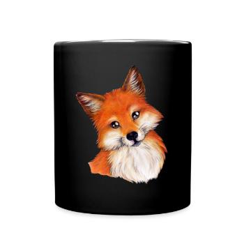 Niedlicher Fuchs für Fuchsliebhaber Geburtstag - Tasse einfarbig - Schwarz - Vorne