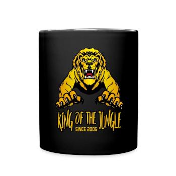 Geburtstag 2005 18 Löwe Lion King of Jungle - Tasse einfarbig - Schwarz - Vorne