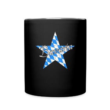 Bavaria Bayern - Tasse einfarbig - Schwarz - Vorne