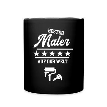 Bester Maler Azubi Meister Chef Lehrling Lackierer - Tasse einfarbig - Schwarz - Vorne