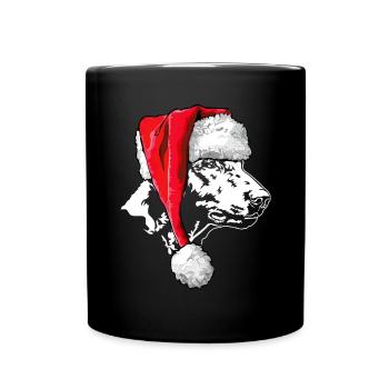 Santa Curly Coated Retriever Christmas Wilsigns - Mug uni - noir - Devant