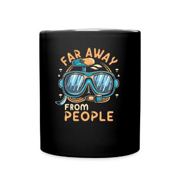 Tauchen - Tasse einfarbig - Schwarz - Vorne