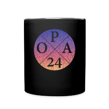 OPA24, opa 2024, grandfather, Opa 24 - Tasse einfarbig - Schwarz - Vorne
